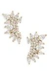 Nordstrom Rack Cz Cluster Stud Earrings In Gold