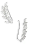 Nordstrom Rack Cz Leaf Climber Earrings