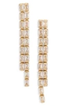Nordstrom Rack Cz Linear Drop Earrings In Gold
