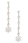 Nordstrom Rack Cz Linear Drop Earrings In Metallic