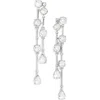 Nordstrom Rack Cz Linear Drop Earrings In Clear- Silver