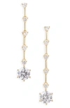 Nordstrom Rack Cz Linear Drop Earrings In Gold