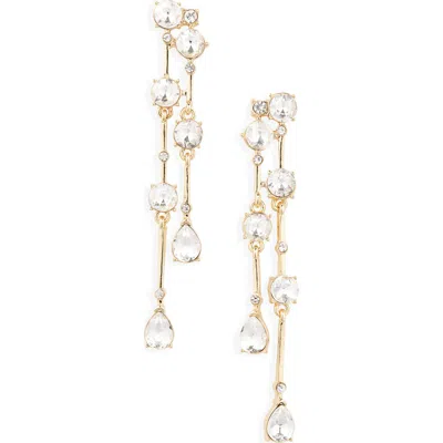 Nordstrom Rack Cz Linear Drop Earrings In Gold