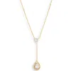 Nordstrom Rack Cz Pendant Y-drop Necklace