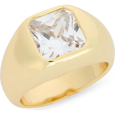 Nordstrom Rack Cz Signet Ring In Gold