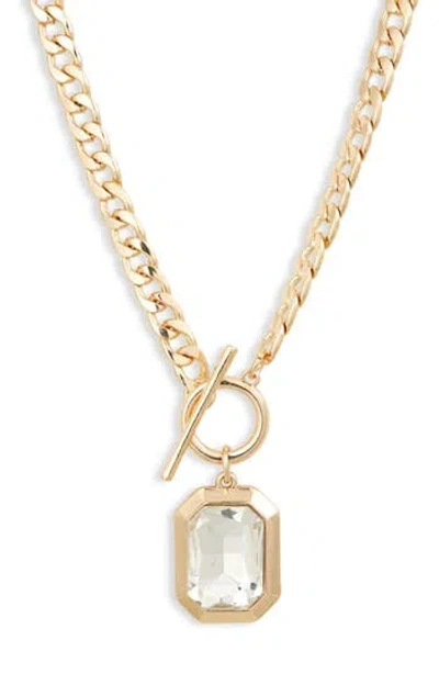 Nordstrom Rack Cz Toggle Chain Link Necklace In Gold