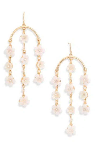 Nordstrom Rack Dainty Flower Chandelier Earrings In Gold