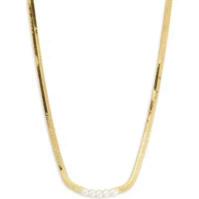 Nordstrom Rack Demi Fine Cubic Zirconia Snake Chain Necklace In Gray