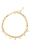 Nordstrom Rack Demi Fine Disc Charm Anklet In Gold