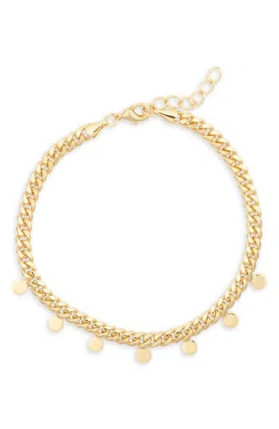 Nordstrom Rack Demi Fine Disc Charm Anklet In Gold