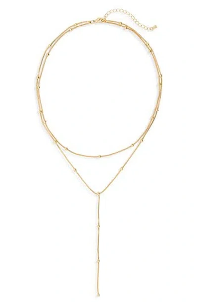 Nordstrom Rack Demi-fine Dot Chain Y-necklace In Gold