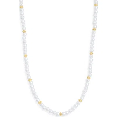 Nordstrom Rack Demi Fine Faux Pearl Beaded Necklace In White