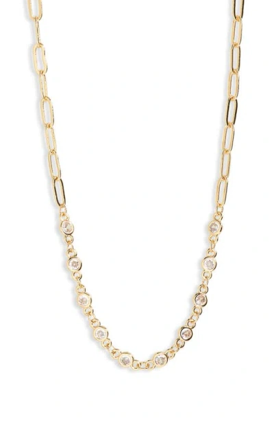 Nordstrom Rack Demi Fine Half & Half Necklace In Gold