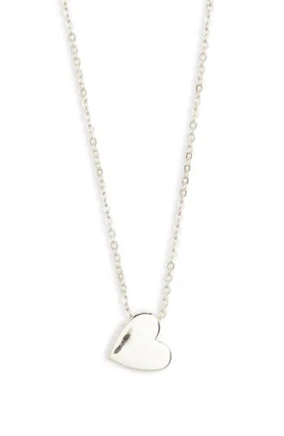 Nordstrom Rack Demi Fine Heart Pendant Necklace In Metallic