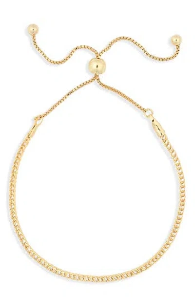 Nordstrom Rack Demi Fine Herringbone Chain Slider Bracelet In Gold