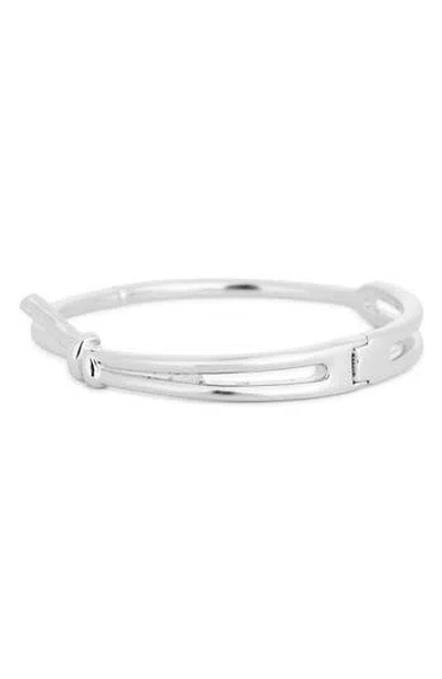 Nordstrom Rack Demi Fine Knotted Bangle Bracelet In Silver