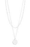 Nordstrom Rack Demi Fine Layered Pendant Necklace In Silver