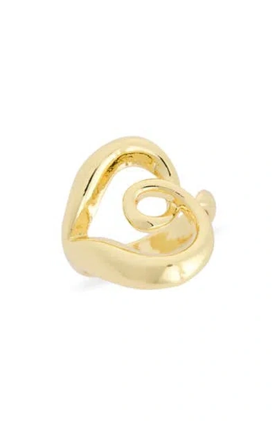 Nordstrom Rack Demi Fine Open Heart Ring In Red