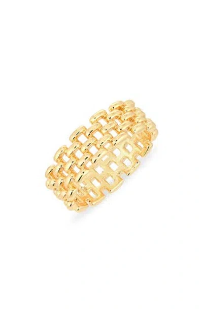 Nordstrom Rack Demi Fine Open Work Wide Band Ring In Gold