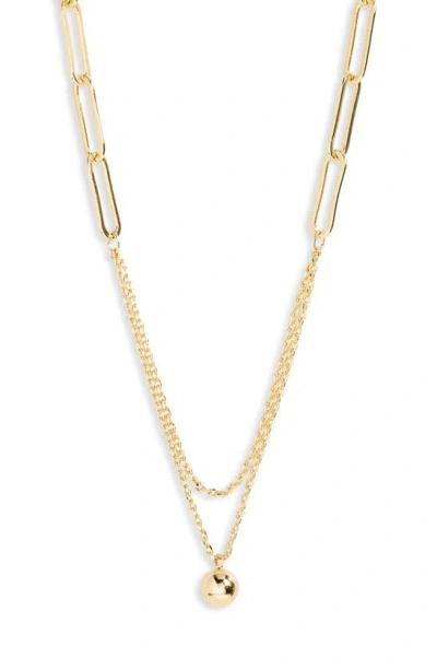 Nordstrom Rack Demi Fine Orb Pendant Necklace In Gold