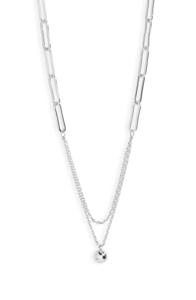Nordstrom Rack Demi Fine Orb Pendant Necklace In Metallic