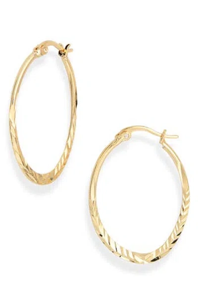 Nordstrom Rack Demi Fine Oval Cut Hoop Earrings In Gold