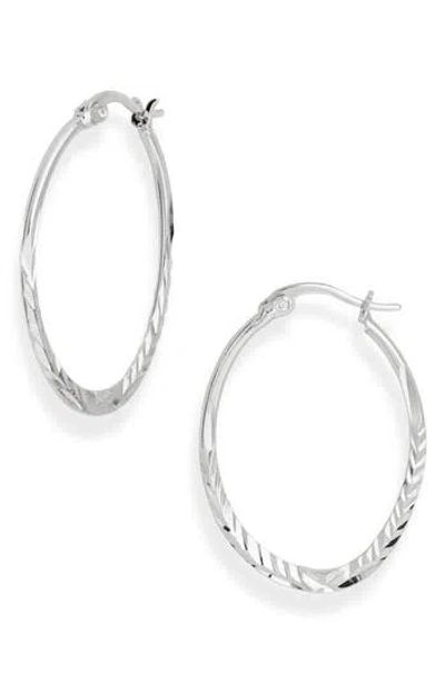 Nordstrom Rack Demi Fine Oval Cut Hoop Earrings In Neutral