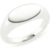 Nordstrom Rack Demi-fine Oval Signet Ring In Silver
