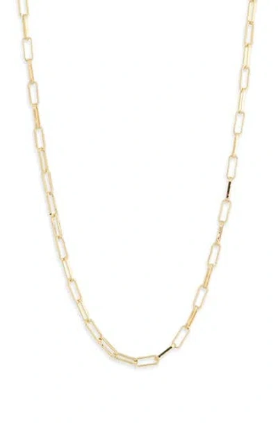 Nordstrom Rack Demi Fine Paperclip Chain Necklace In Gold