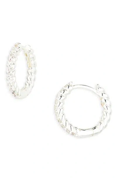 Nordstrom Rack Demi Fine Pavé Twisted Huggie Hoop Earrings
