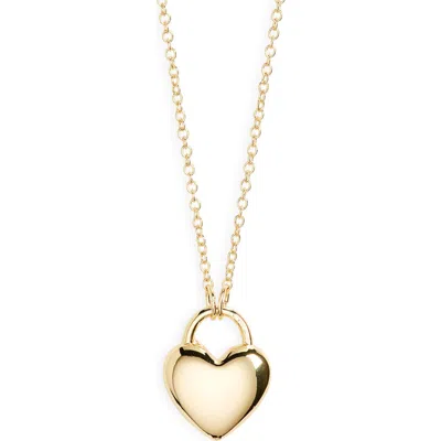 Nordstrom Rack Demi Fine Puff Heart Locket Necklace In Gold