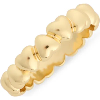Nordstrom Rack Demi-fine Puffy Hearts Ring In Gold
