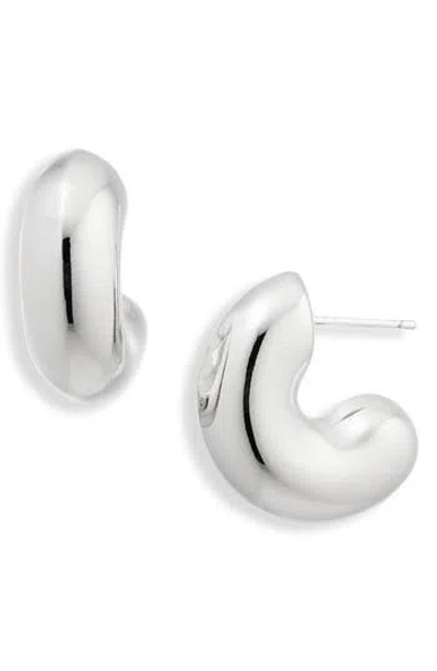 Nordstrom Rack Demi Fine Puffy Huggie Hoop Earrings In Silver