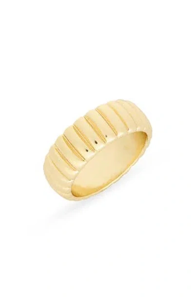 Nordstrom Rack Demi Fine Rib Band Ring In Orange