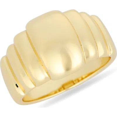 Nordstrom Rack Demi Fine Ribbed Dome Ring In Neutral