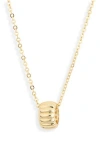 Nordstrom Rack Demi-fine Ridged Circle Pendant Necklace