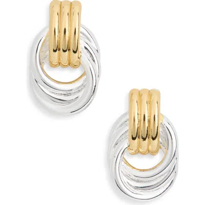Nordstrom Rack Demi Fine Ridged Doorknocker Drop Earrings In Multi