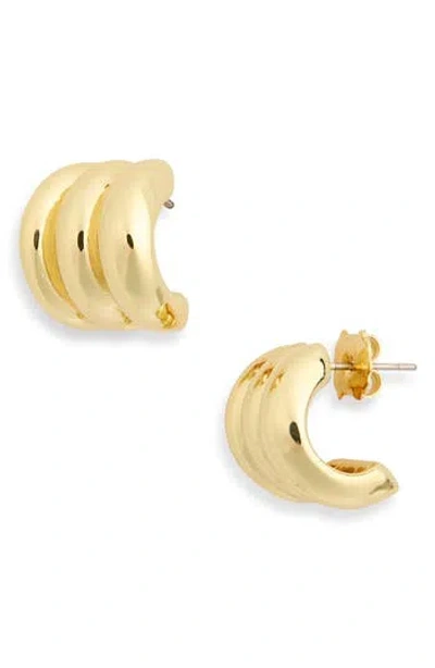 Nordstrom Rack Demi Fine Ridged Stud Earrings In Gold
