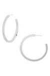 Nordstrom Rack Demi Fine Square Edge Hoop Earrings In Metallic