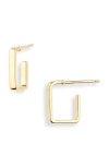 Nordstrom Rack Demi Fine Square Hoop Earrings In Gold