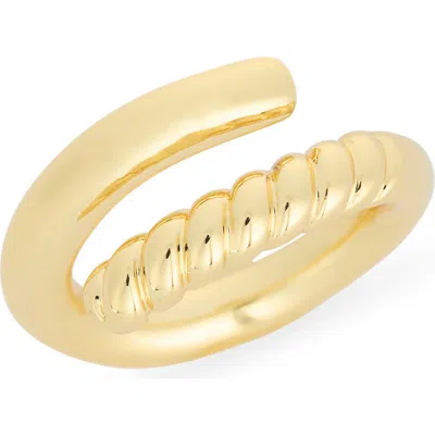 Nordstrom Rack Demi Fine Textured Bypass Ring In Gold
