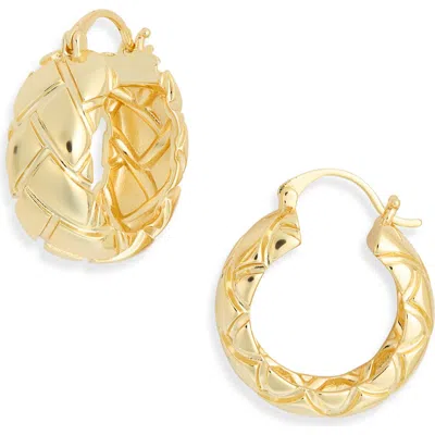 Nordstrom Rack Demi Fine Textured Hoop Earrings In Pink