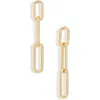 Nordstrom Rack Demi Fine Triple Link Linear Drop Earrings In Gold