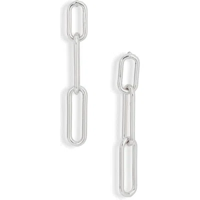 Nordstrom Rack Demi Fine Triple Link Linear Drop Earrings In Silver