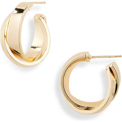 Nordstrom Rack Demi Fine Twisted Hoop Earrings In Gold