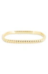 Nordstrom Rack Demi Fine Twisted Rectangular Bangle Bracelet In Gold