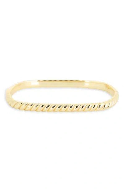 Nordstrom Rack Demi Fine Twisted Rectangular Bangle Bracelet In Gold