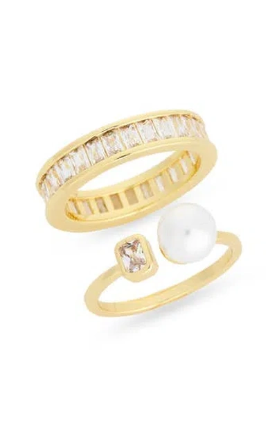 Nordstrom Rack Demi-fine 2-pack Assorted Rings In Gold