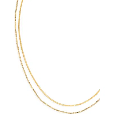 Nordstrom Rack Demi-fine Layered Chain Necklace In Gold