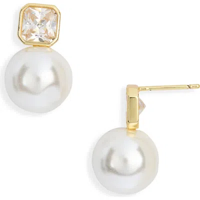 Nordstrom Rack Demi-fine Stud Earrings In Clear- White- Gold